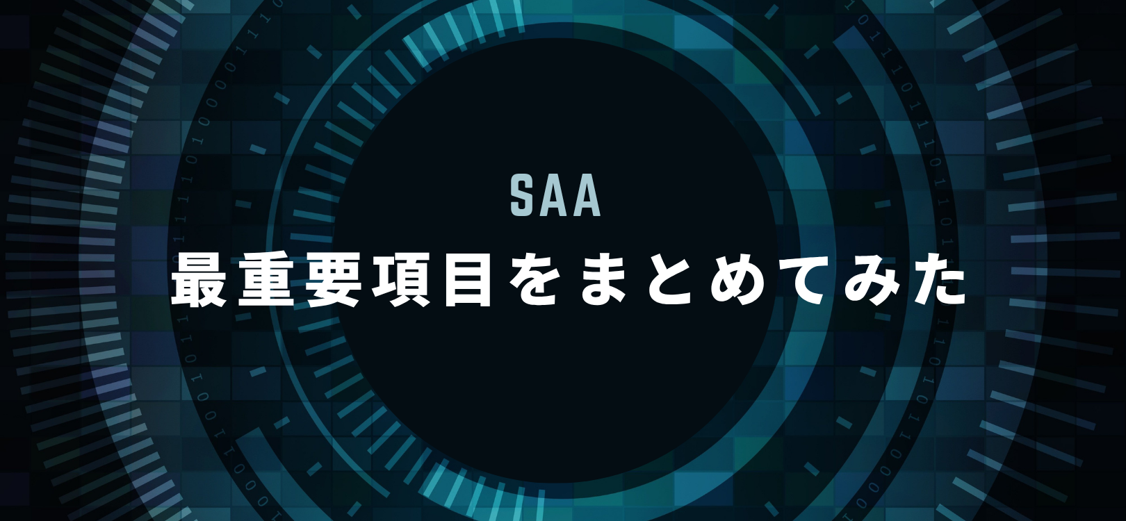 【SAA】最重要項目をまとめてみた